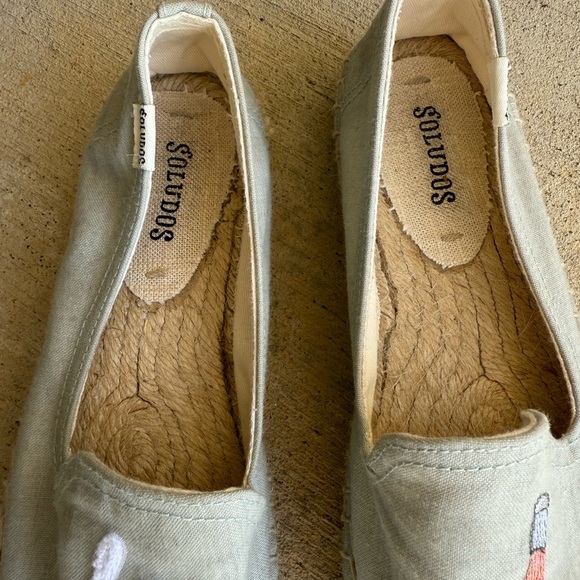Soludos Olive Espadrilles with Embroidered Design - Picture 4 of 4